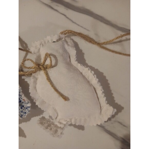 Christmas Ornament  Primitive Handmade Gift Country Cottage Chick - Set of 3 - Picture 2 of 5